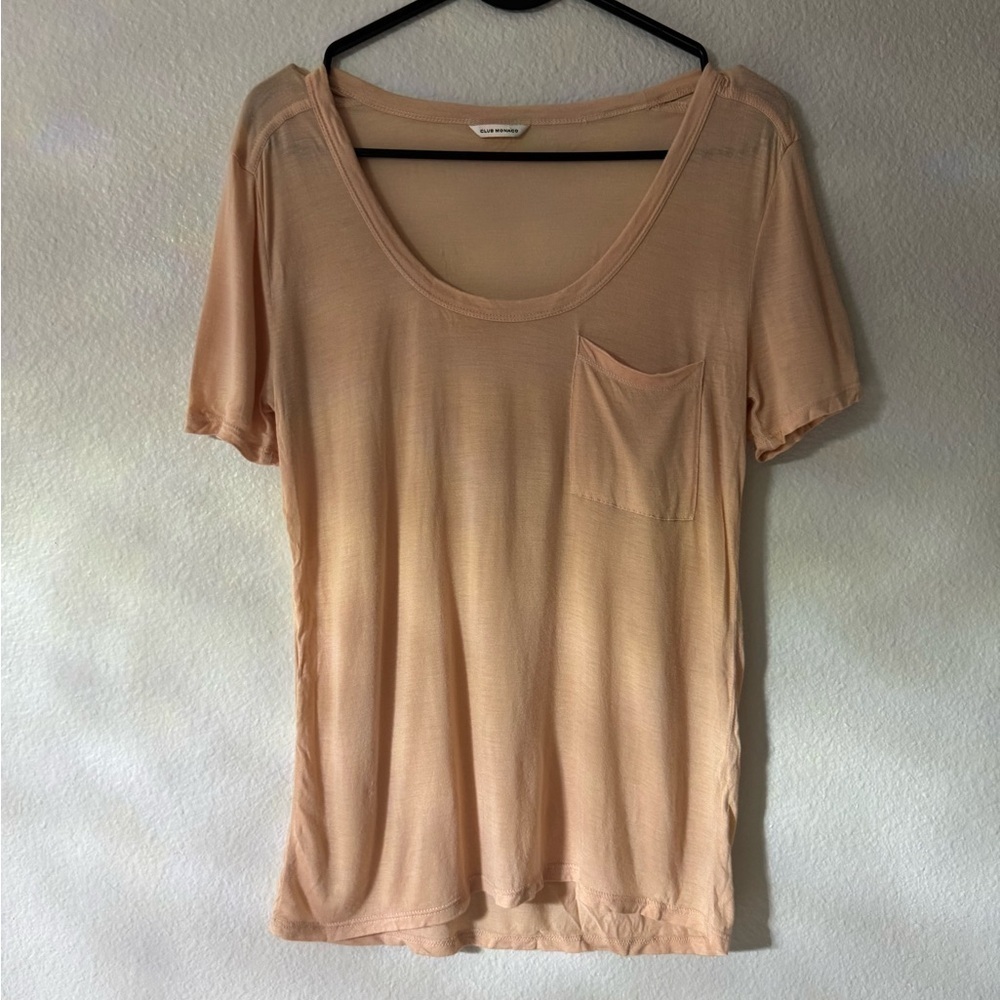 Club Monaco women’s shirt- size small- cantaloupe color - Picture 2 of 5